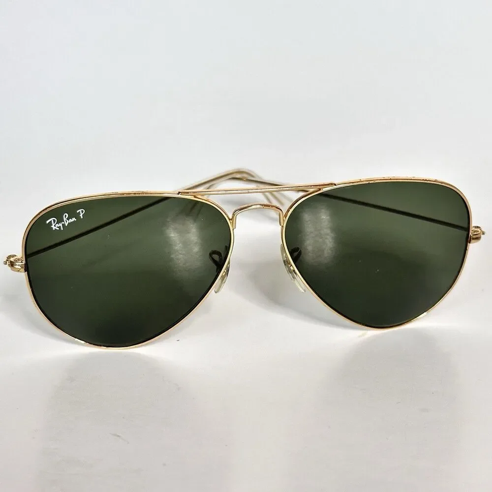 Ray-Ban Gold Large Metal Aviator Sunglasses RB3025 001/58 58-14 FRAMES ONLY